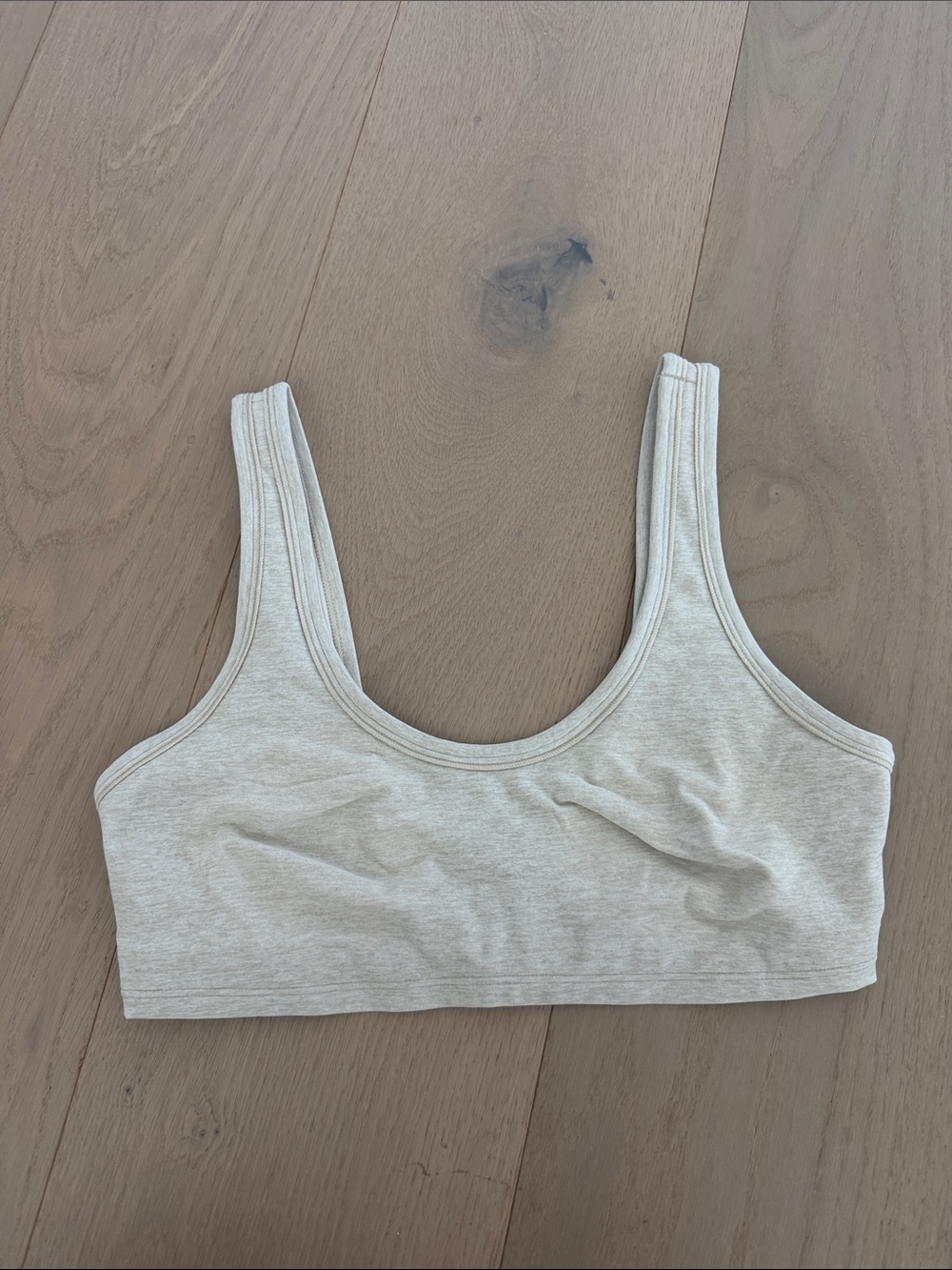 Alo Yoga Airbrush Oatmeal Scoop Bralette & Legging Set - Cream Size Small - Picture 3 of 9